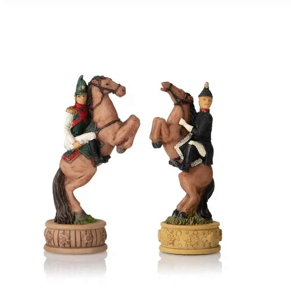 Napoleon Russian Campaign Chess Set in Resin with Black Faux Leather Chess Board - Image 10