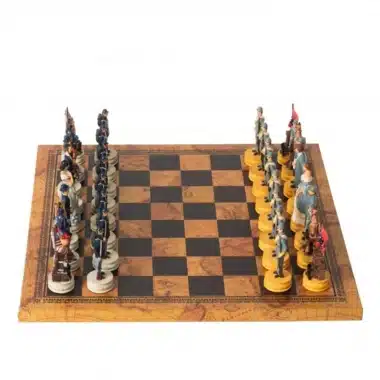 Alternative view of American Civil War II Set Faux Leather World Map Chess Board and American Civil War Chess Pieces