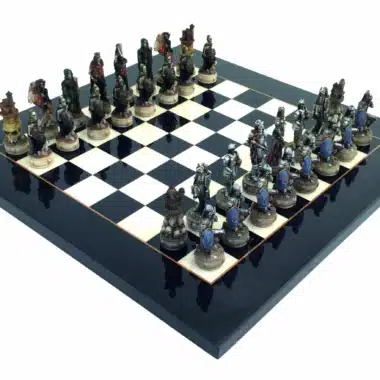 Undead IV Chess Set with Black Maple Wood Chess Board and Hand-Painted Resin Chess Pieces