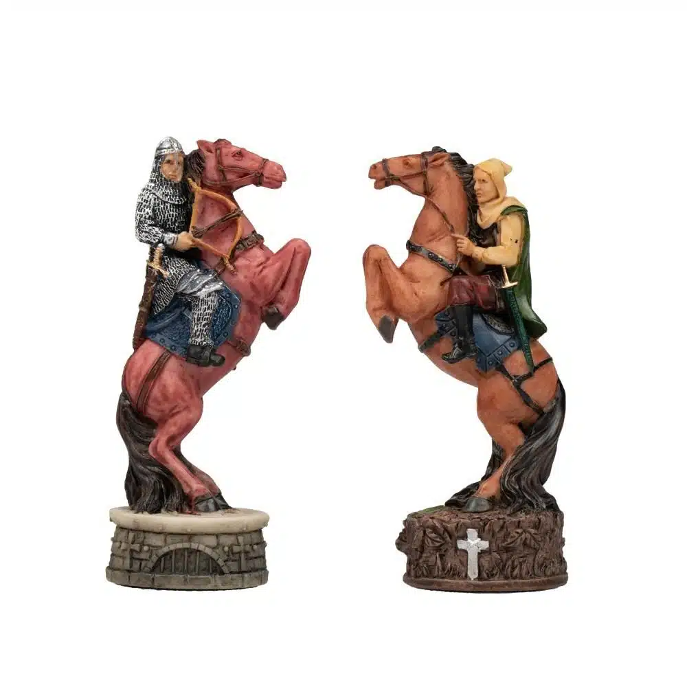 Robin Hood Set – Faux Leather Chess Board & Hand-Painted Resin Chess Set - Image 15