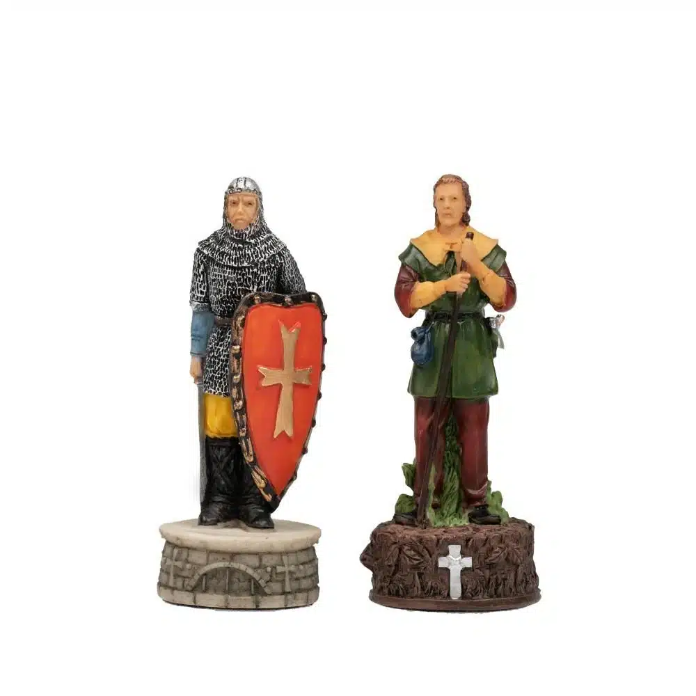 Robin Hood Set – Faux Leather Chess Board & Hand-Painted Resin Chess Set - Image 14
