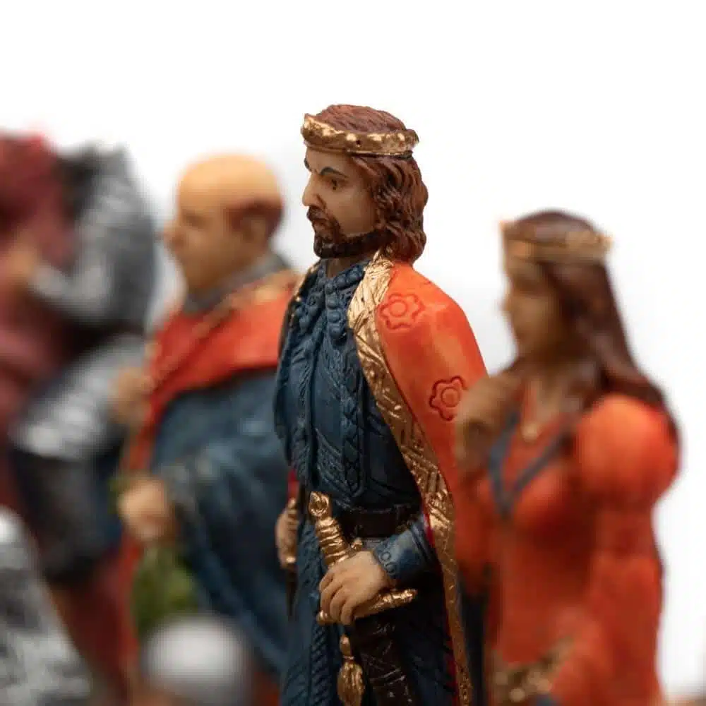 Robin Hood Set – Faux Leather Chess Board & Hand-Painted Resin Chess Set - Image 4