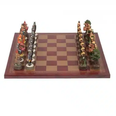 Alternative view of Robin Hood Set Faux-Leather Chess Board & Hand-Painted Resin Chess Set