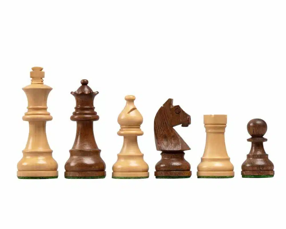 Novice Chess Set – Mahogany Wood Chess Board, Acacia & Boxwood Chess Set & Wenge Storage Box - Image 5