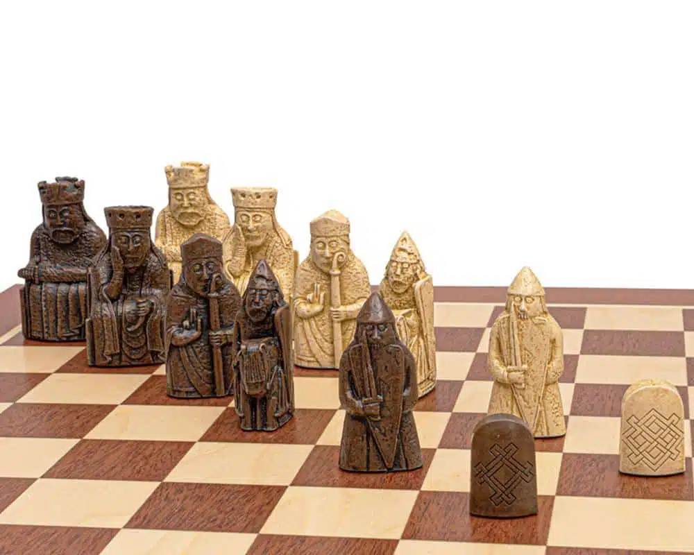 Isle of Lewis Set with Mahogany Chess Board, Isle of Lewis Chess Set and Storage Box - Image 4