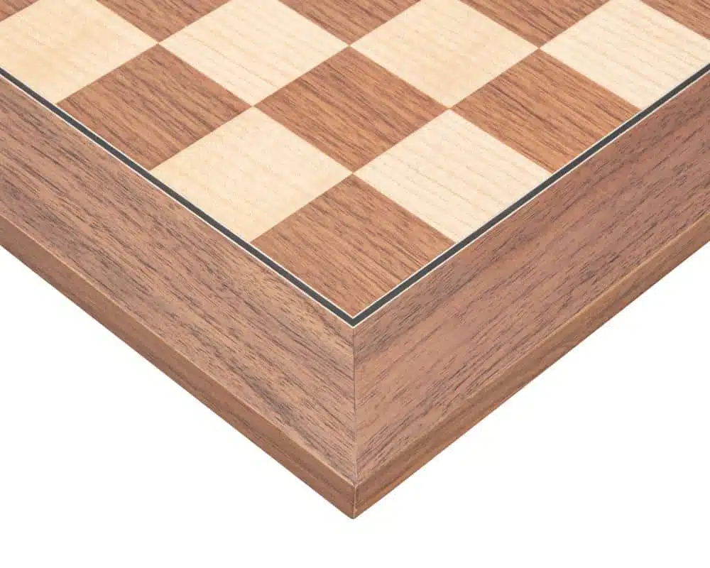 Art Deco II Set – Maple and Walnut Wood Chess Board and Golden Rosewood Chess Set - Image 7