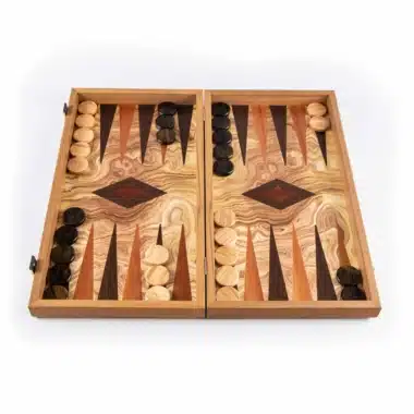 Olive Wood Backgammon Set