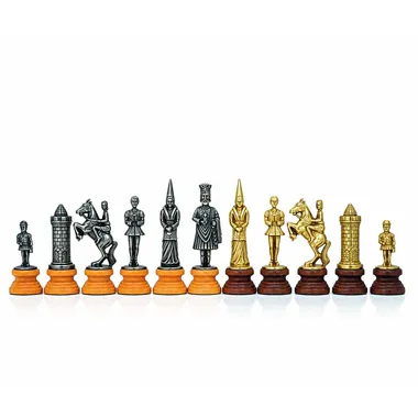"Camelot" Chess Set in Wood and Metal