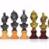 Jeu d'Echecs "Buste Romain" en Bois et Métal