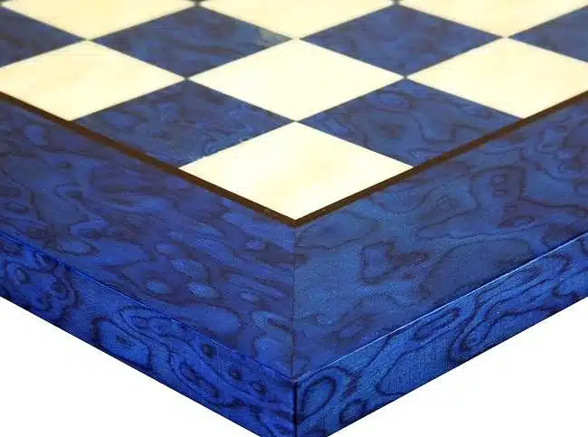 Contemporary Blue Set – Maple Wood Chess Board & Solid Brass Chess Set - Image 15