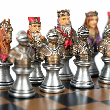 Medieval Bust II resin pieces, close-up of kings and knights