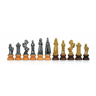 "Mary Stuart" Chess Set in Wood and Metal
