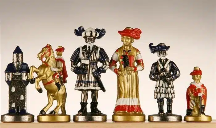 Hand-Painted Metal Chess Set Lanzichenecchi Mercenaries - Image 3