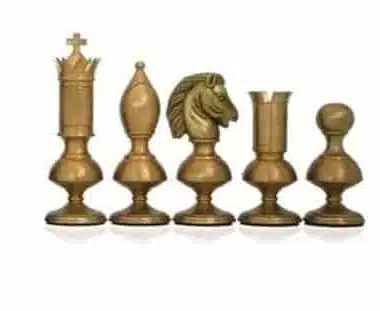 Giant Contemporary Premium Brass Chess Set