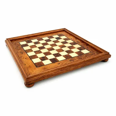 Chess Table on Stand in Briar and Elm Wood