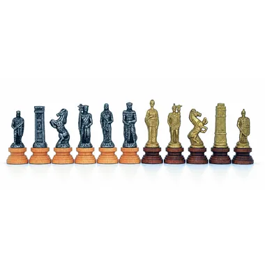 "Romans vs Barbarians" Chess Set in Wood and Metal