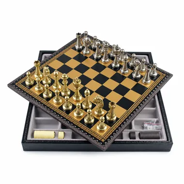 Open storage box showing the compartment with the board placed on top