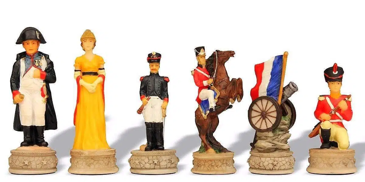 Battle of Waterloo Set 1 – Wooden and Marble Chess Board with Hand-Painted Chess Set - Image 8