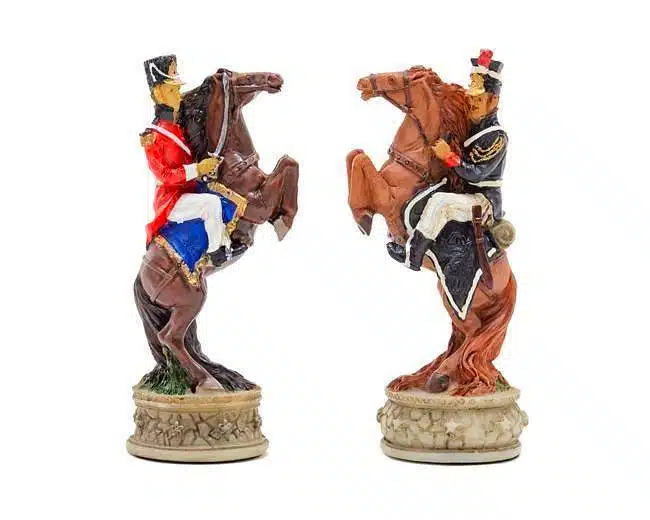 Battle of Waterloo Set 1 – Wooden and Marble Chess Board with Hand-Painted Chess Set - Image 4