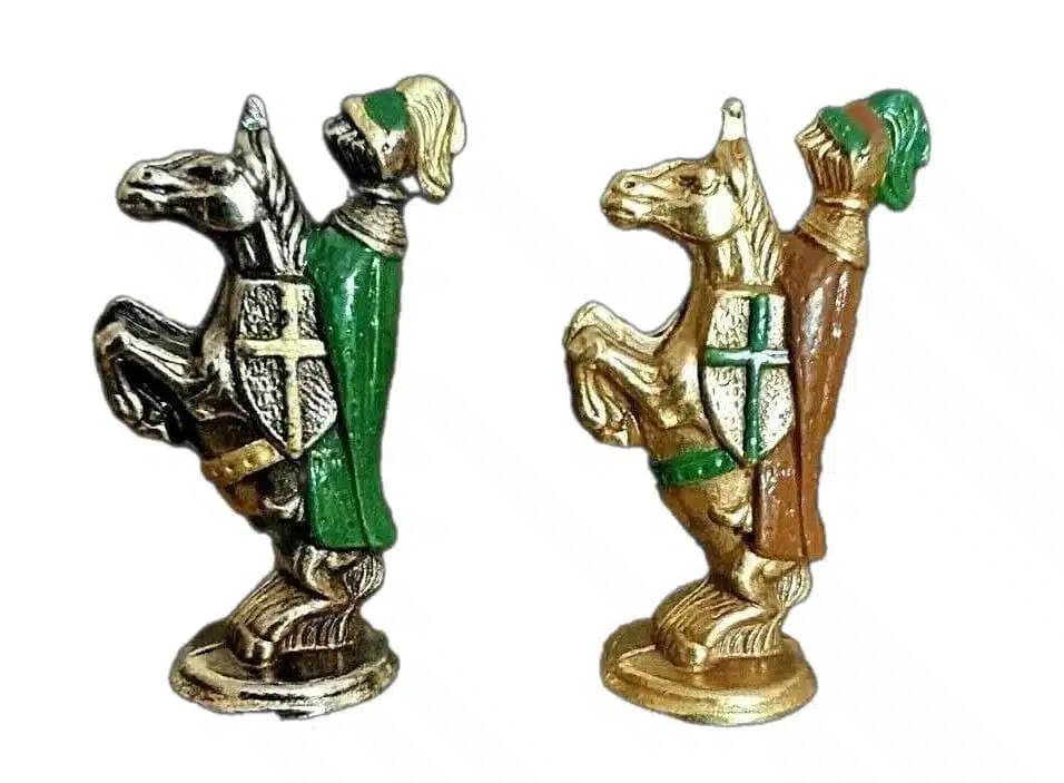 Small Medieval Chess Set and Chess Board with Storage - Image 11