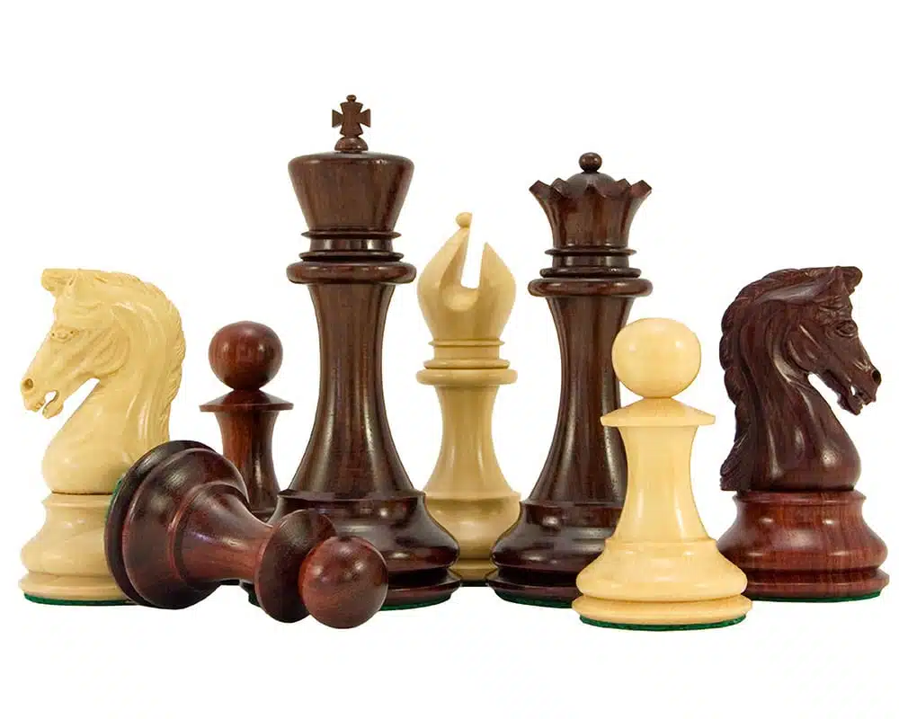 Jeu d'Échecs de Luxe série Eminence en Bois de Rose et Bois de Buis