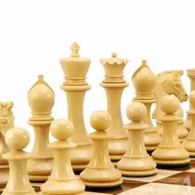 Jeu d'Échecs de Luxe série Eminence en Bois de Rose et Bois de Buis