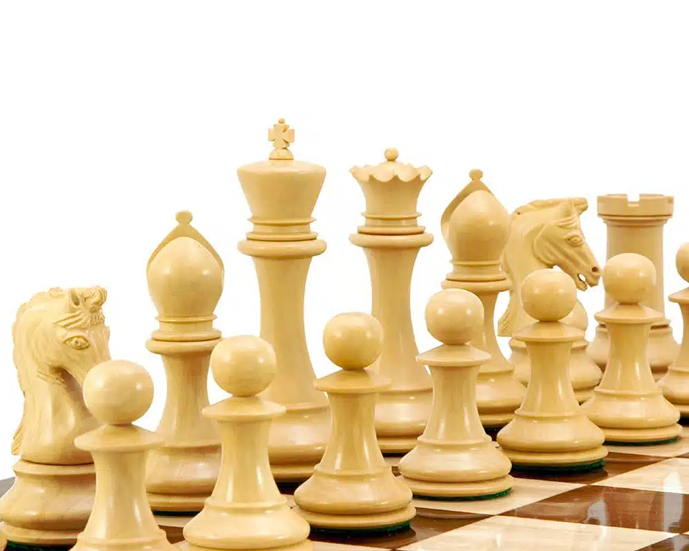 Jeu d'Échecs de Luxe série Eminence en Bois de Rose et Bois de Buis