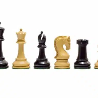 Jeu d'Échecs série Leningrad en Bois de Buis et Bois de Buis ébonisé