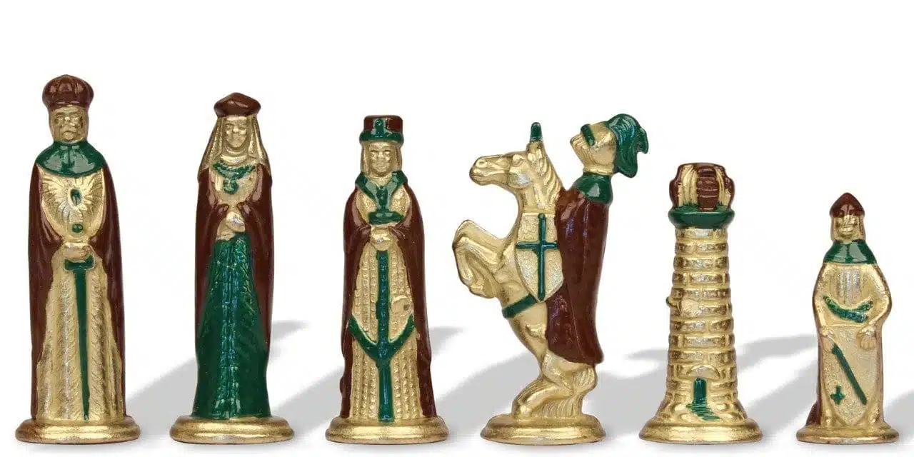 Small Medieval Chess Set and Chess Board with Storage - Image 8