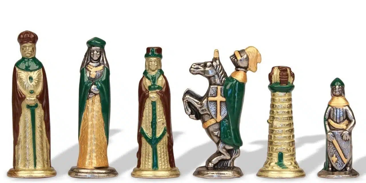 Small Medieval Chess Set and Chess Board with Storage - Image 7