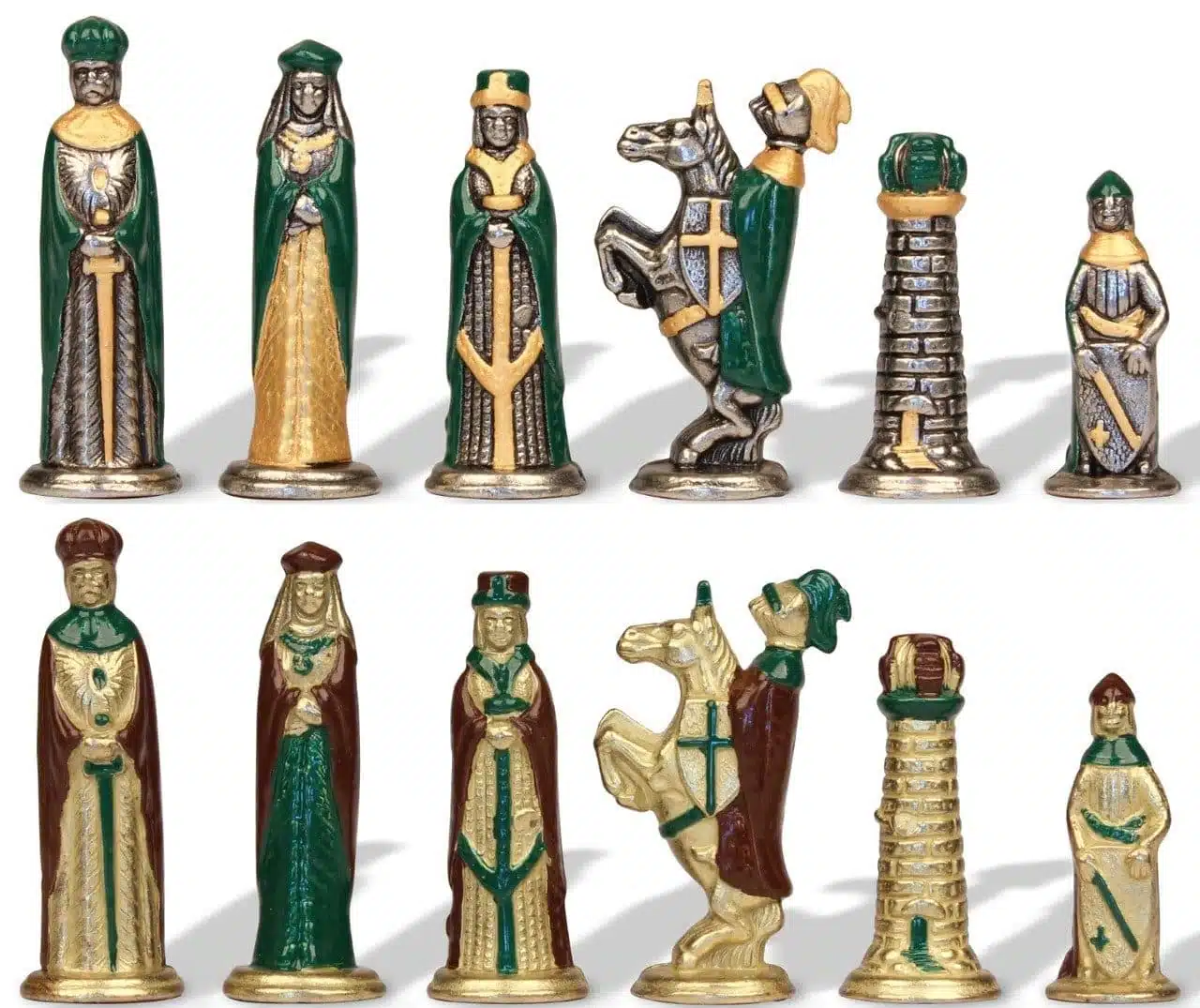 Small Medieval Chess Set and Chess Board with Storage - Image 10