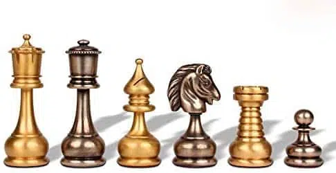 Jeu d'Échecs Grand ensemble Perse en laiton massif