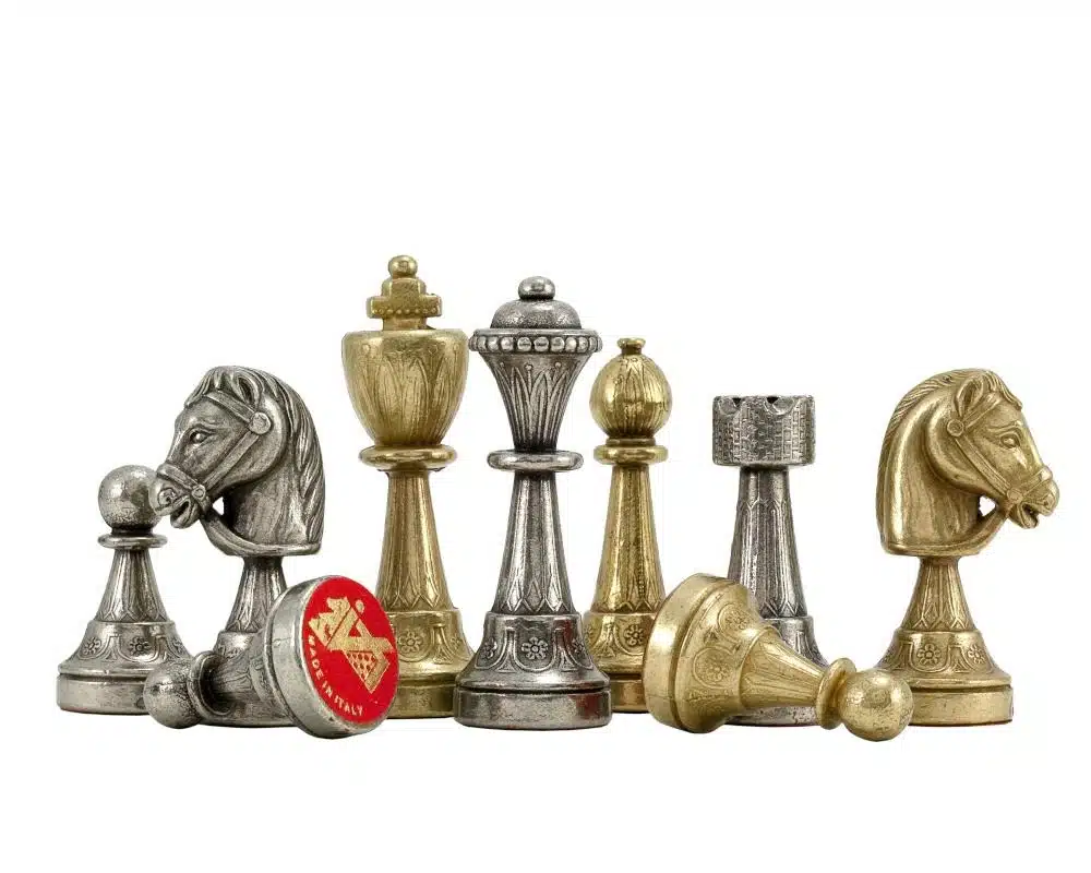 Staunton Chess Set - Briar and Elm Wood Chess Board with Drawer & Metal Pieces - Image 9