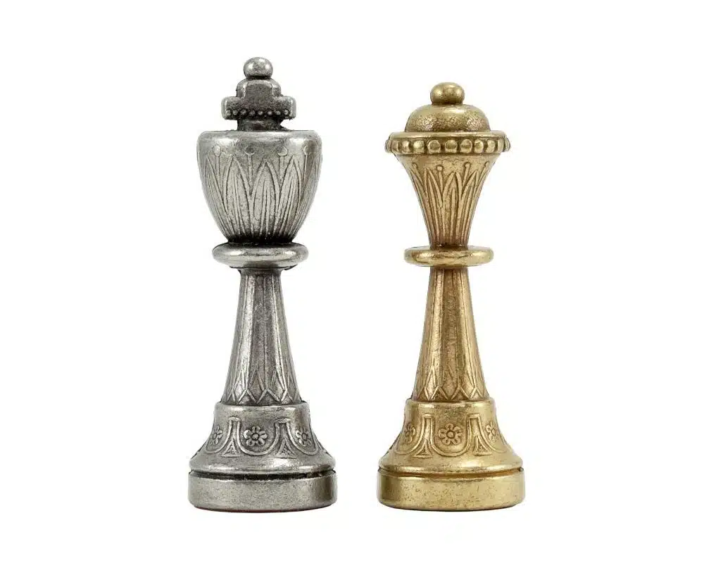 Staunton Chess Set - Briar and Elm Wood Chess Board with Drawer & Metal Pieces - Image 13