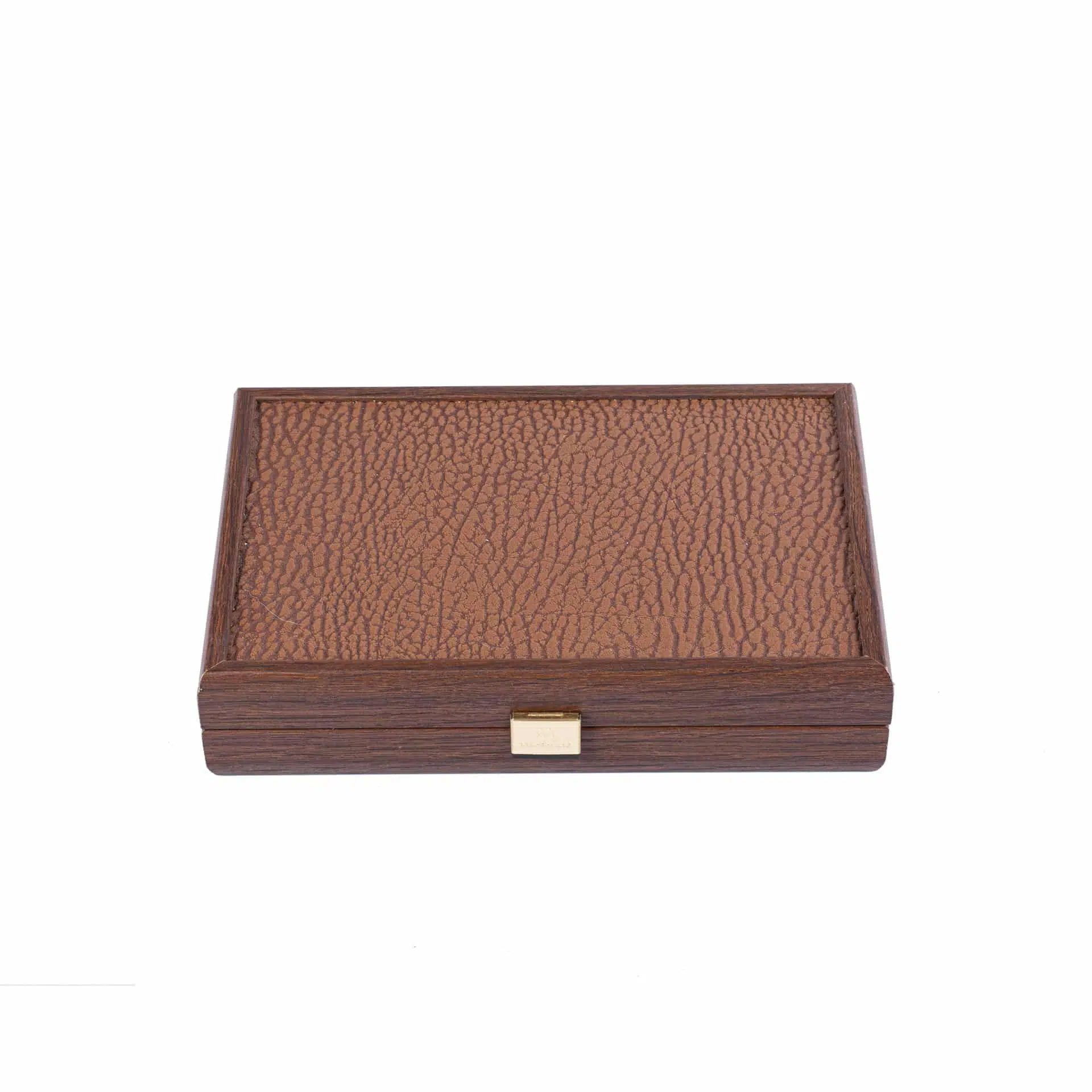 Camel Domino Set - Wooden Box with Faux Leather