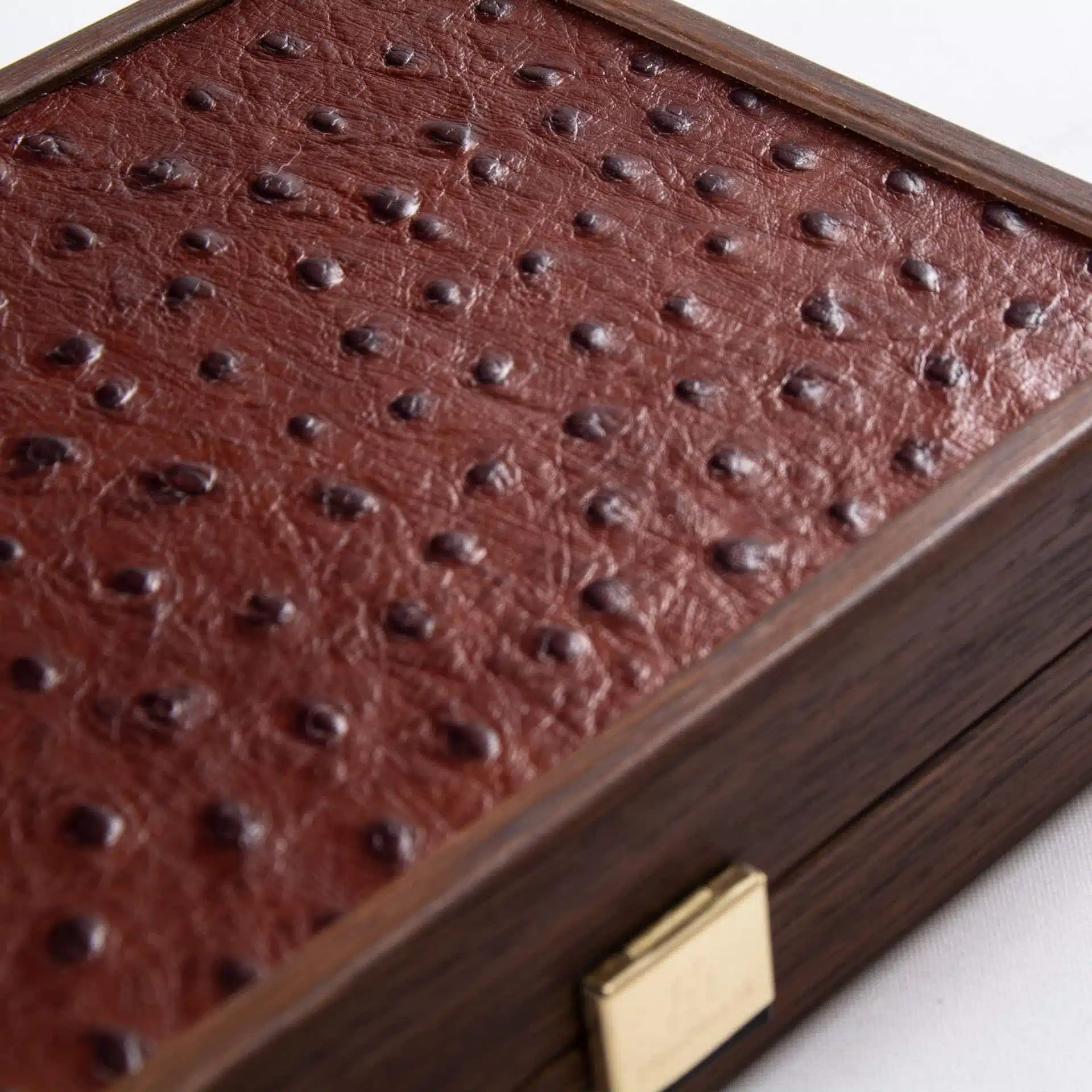 Brown Domino Set - Brown Leather and Wood Box - Image 4