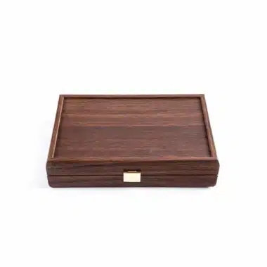 Domino Set - Dark Walnut Wood Box