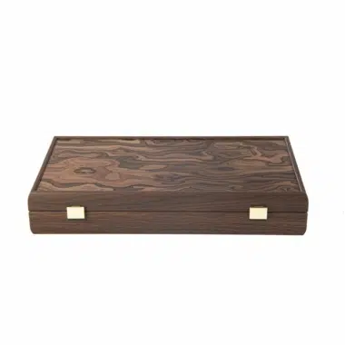 Poker Set - Dark Walnut Wood Case with Californian Burl Veneer Lid
