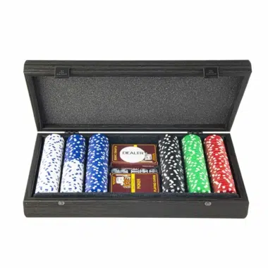 300-Chip Poker Set - Black Wooden Case