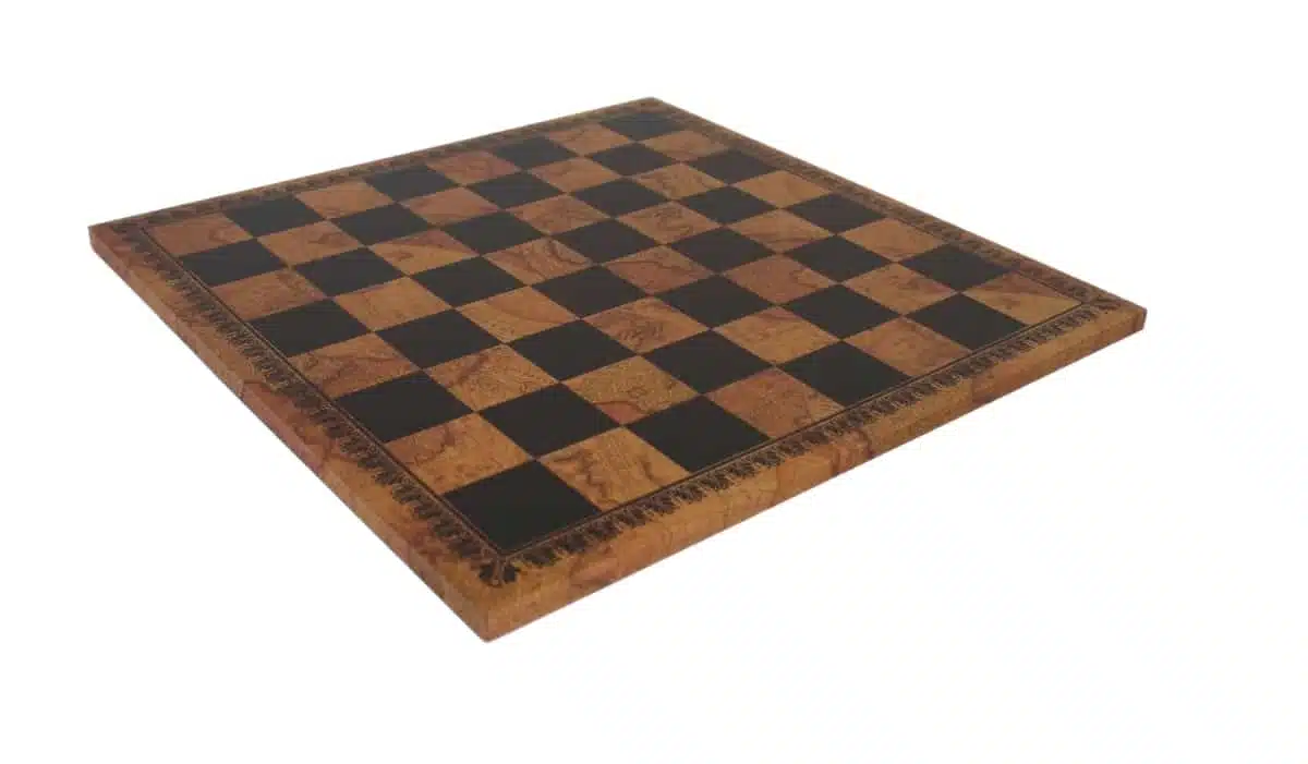 Napoleon Wood and Metal Chess Set with Old World Map Faux Leather Chess Board - Image 6