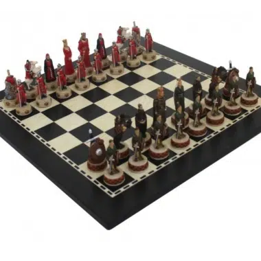 England VS Scotland Chess Set - Wooden Chess Board & Resin Chess Set