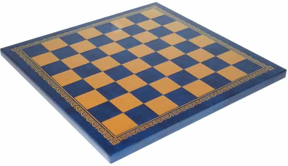 Greek Mythology Resin Chess Set: The Battle of Troy with Golden and Blue Faux Leather Chess Board - Image 9