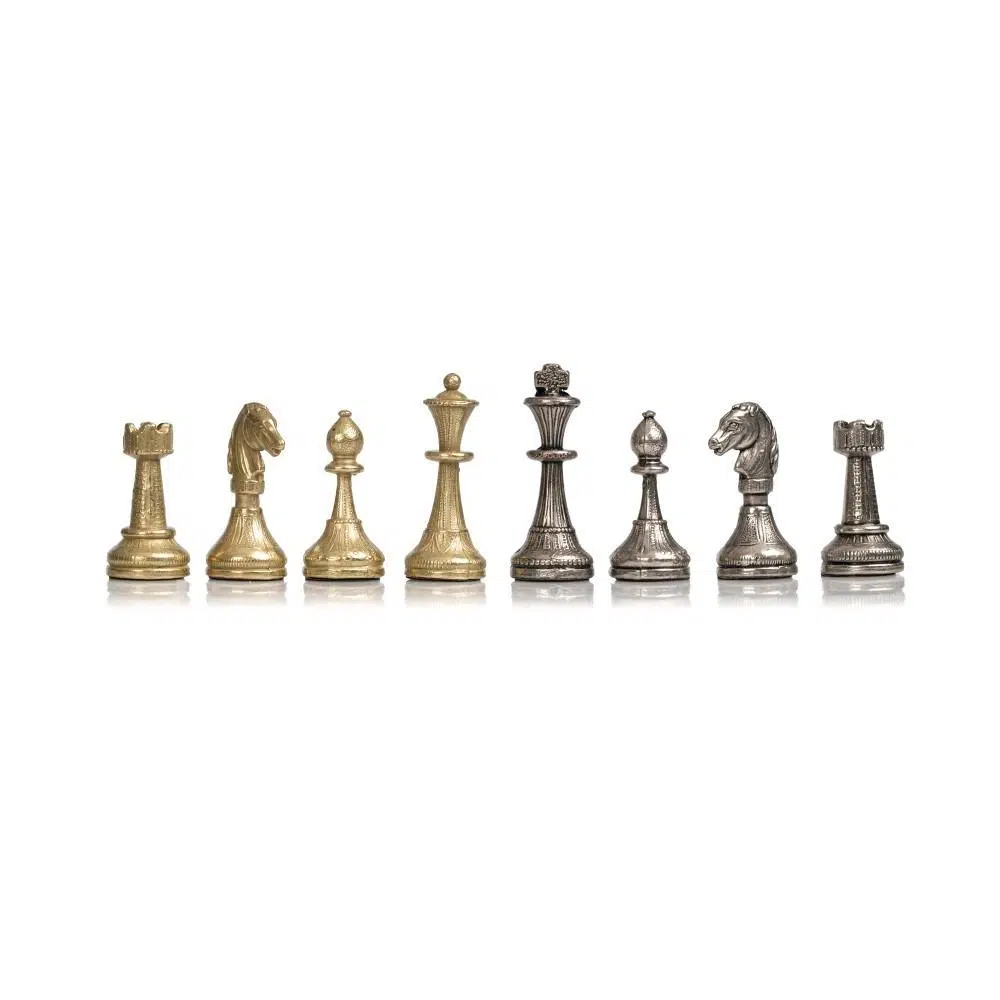 Small Cute Flower Chess Set - Briar and Elm Wood Chess Board and Metal Chess Pieces - Image 4