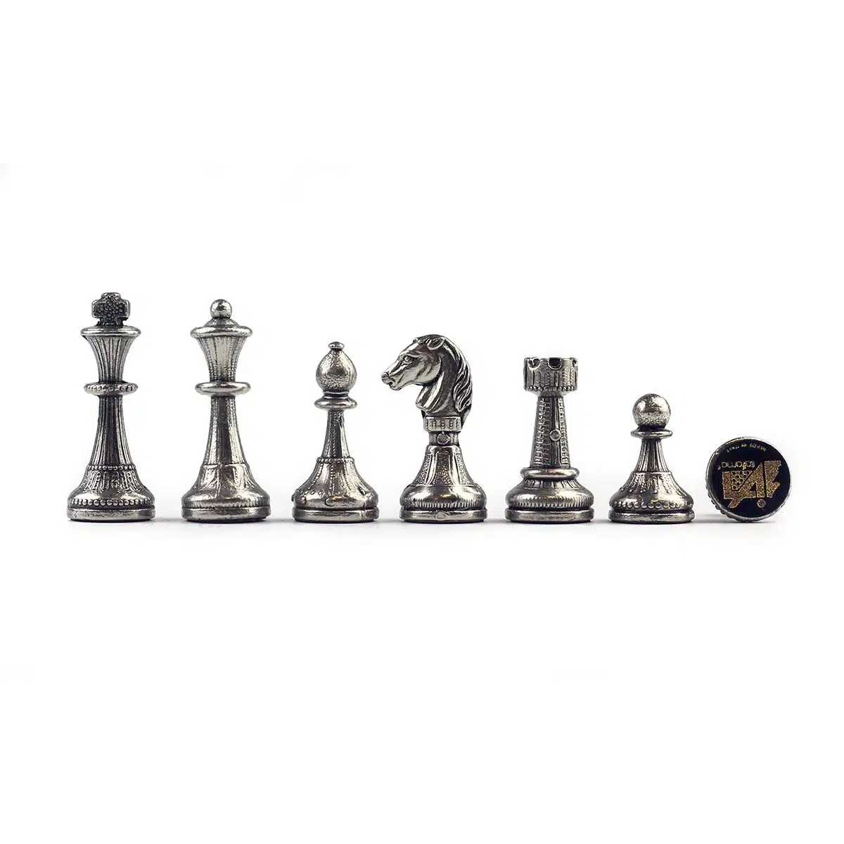 Small Cute Flower Chess Set - Briar and Elm Wood Chess Board and Metal Chess Pieces - Image 5