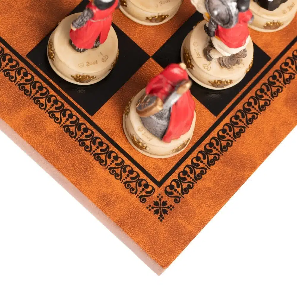 Scottish Wars of Independence Resin Chess Set & Faux Leather Chess Board - Image 9