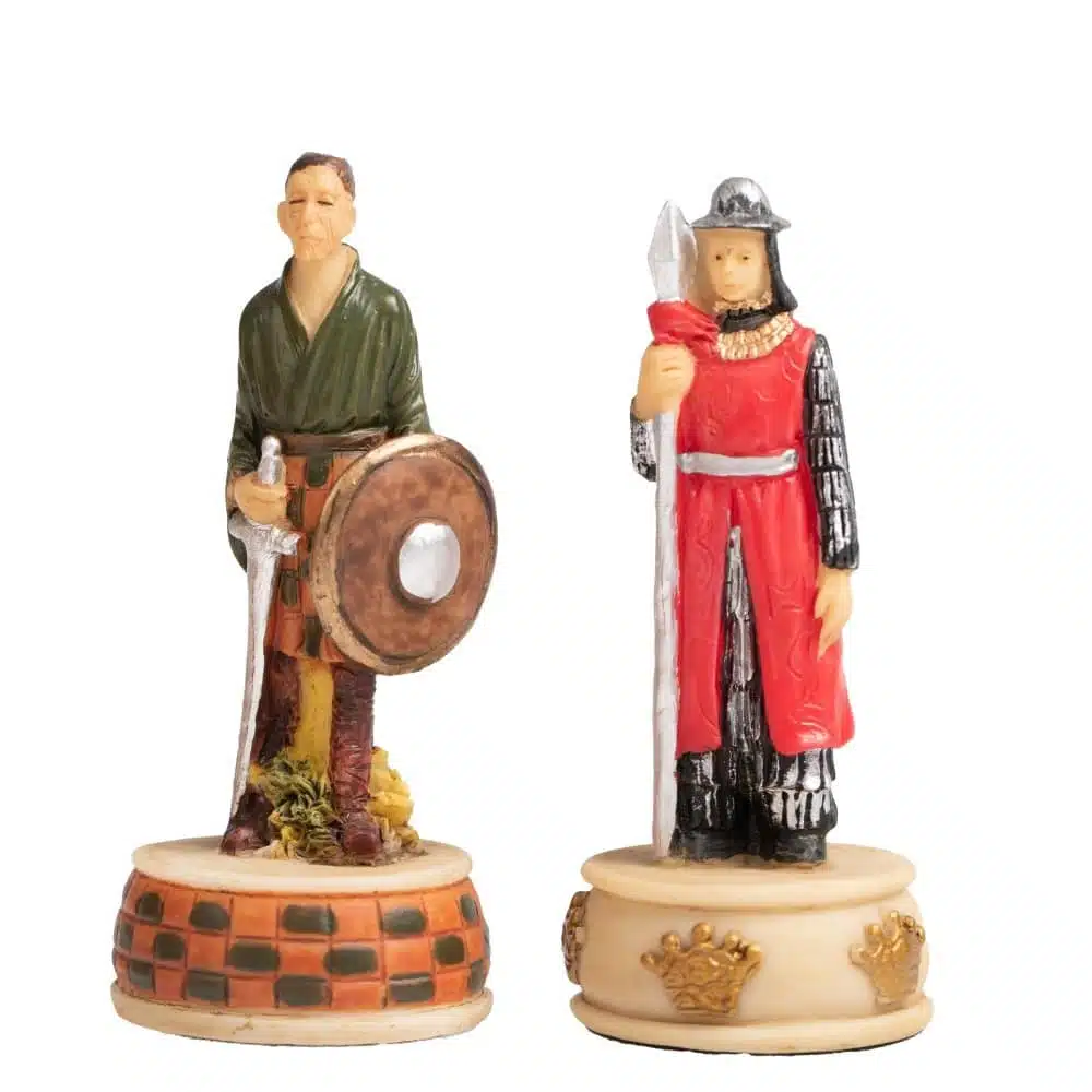 Scottish Wars of Independence Resin Chess Set & Faux Leather Chess Board - Image 16