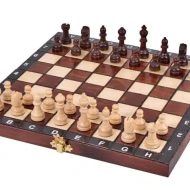 Wooden Student Chess Set with Storage