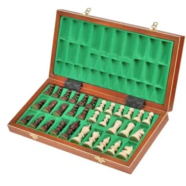 Alternative view of Olympic Folding Wooden Chess Set