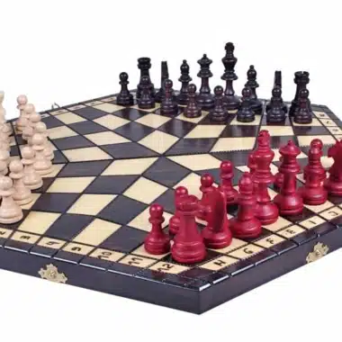 Three-Player Wooden Chess Set