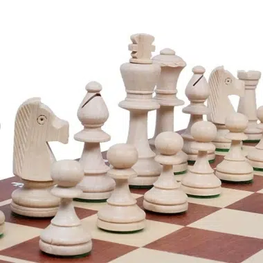 Alternative view of Folding Chess Board and Wooden Chess Set Size 5